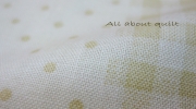 ผ้าcotton   ลาย จุดตาราง ครีม