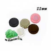 กระดุมแม่เหล็กเคลือบพลาสติก 22 mm (ชุดละ) เหลือสีชมพู