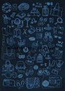 ตัวรีดกำมะหยี่ลาย Fasion -  สีดำ