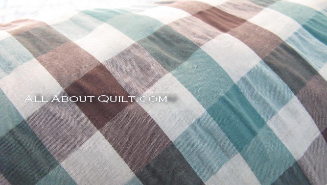 25% OFF ผ้า Cotton  ลายตาราง เขียว  น้ำตาล(ตัด1 เมตร 100x110cm)