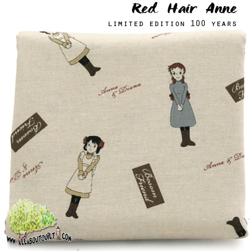 ผ้าคอตต้อนญี่ปุ่น Red Hair Anne Limited edition by YUWA (1/4 หลา)