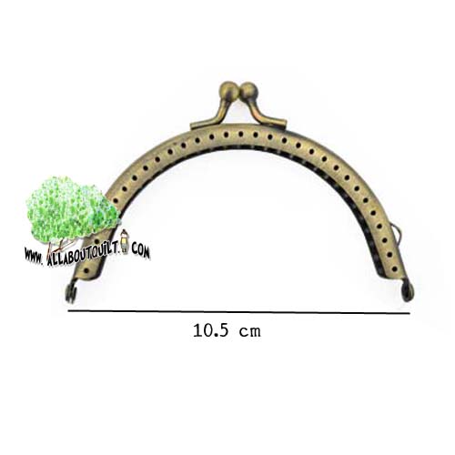 ปิ๊กแป๊กโค้งเรียบ สีทองเหลือง ขนาด  10.5 cm