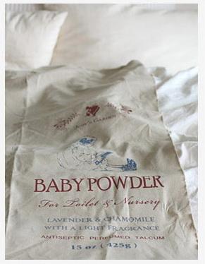 ผ้าคอตต้อน ลินิน ลาย Baby powder