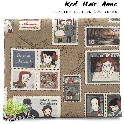 ผ้าคอตต้อนญี่ปุ่น Red Hair Anne Limited edition  by YUWA (1/4 หลา)