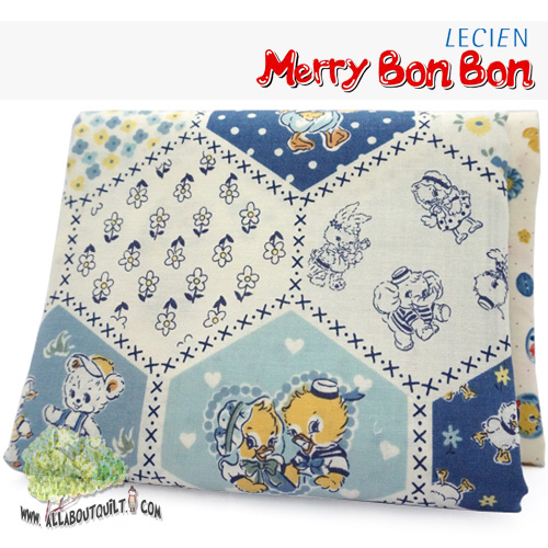 ผ้าคอตต้อนญีปุ่น  Merry Bon Bon  by Lecien (1/4 yd )