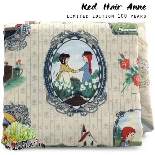 ผ้าคอตต้อนญี่ปุ่น Red Hair Anne Limited edition  by YUWA (1/4 หลา)