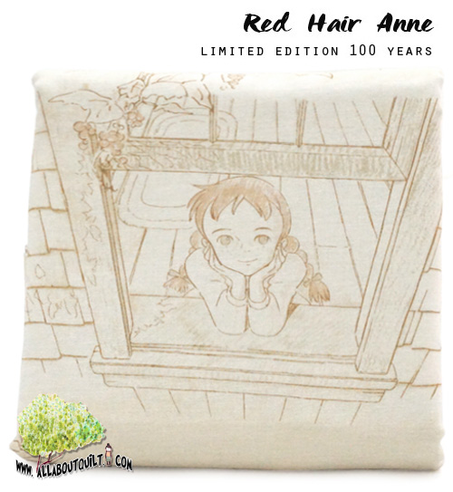 ผ้าคอตต้อนญี่ปุ่น Red Hair Anne Limited edition  by YUWA (1/4 หลา)