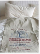 ผ้าคอตต้อน ลินิน ลาย Robin bird