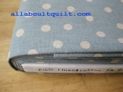 ผ้าคอตต้อน-ลินิน ลายจุดสี- ฟ้าอ่อน  Olympus